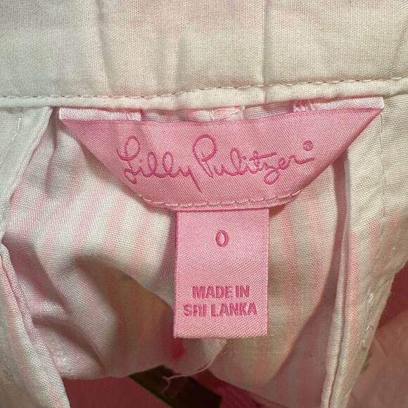 Lilly Pulitzer Seersucker Pink Stripe Sequin Callahan Party Short NWT - Picture 6 of 7